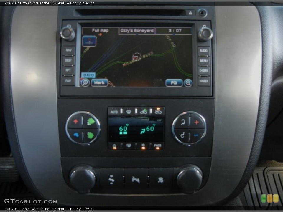 Ebony Interior Navigation for the 2007 Chevrolet Avalanche LTZ 4WD #61046512