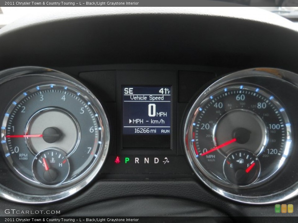 Black/Light Graystone Interior Gauges for the 2011 Chrysler Town & Country Touring - L #61048066