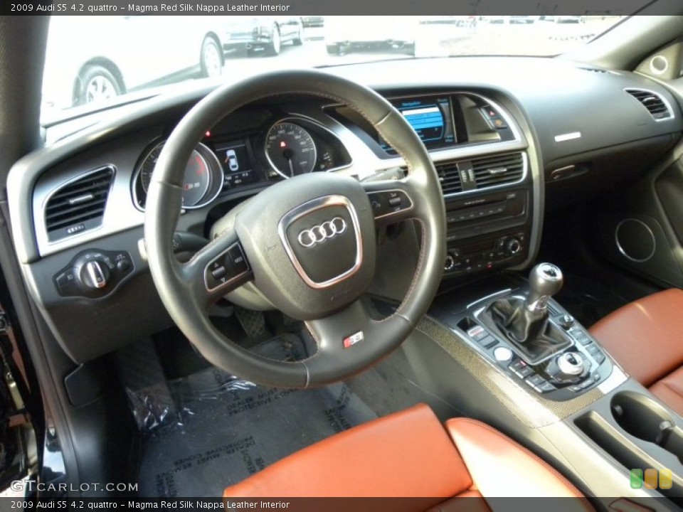 Magma Red Silk Nappa Leather Interior Dashboard for the 2009 Audi S5 4.2 quattro #61050073