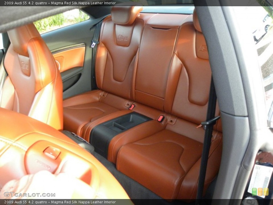 Magma Red Silk Nappa Leather Interior Rear Seat for the 2009 Audi S5 4.2 quattro #61050100