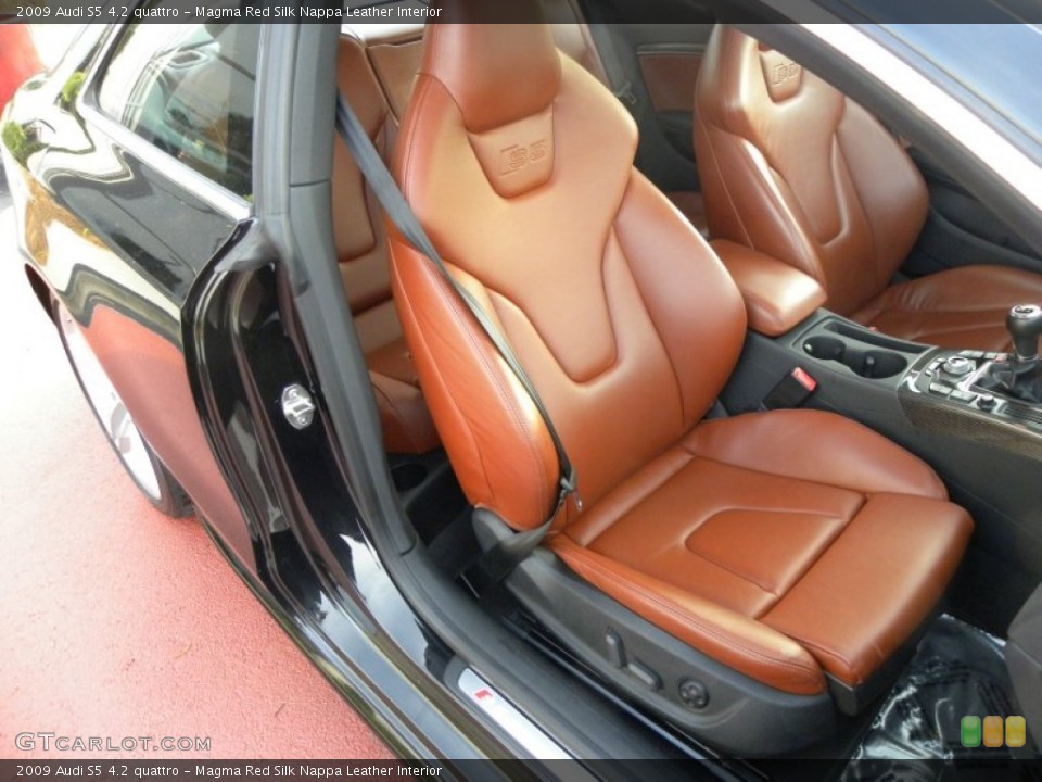 Magma Red Silk Nappa Leather Interior Photo for the 2009 Audi S5 4.2 quattro #61050118