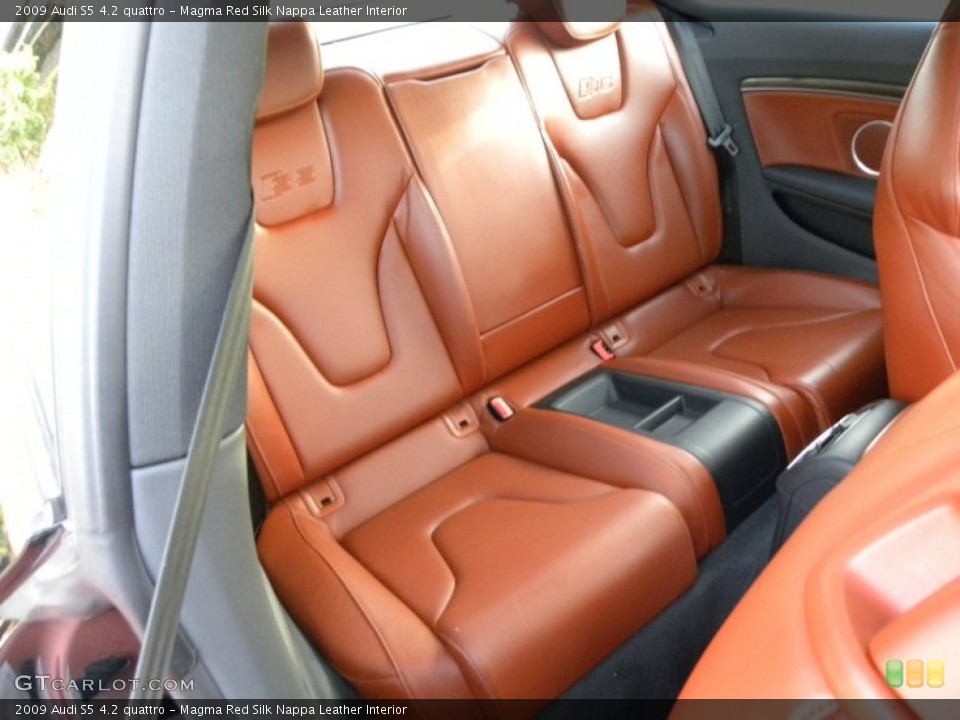 Magma Red Silk Nappa Leather Interior Photo for the 2009 Audi S5 4.2 quattro #61050127