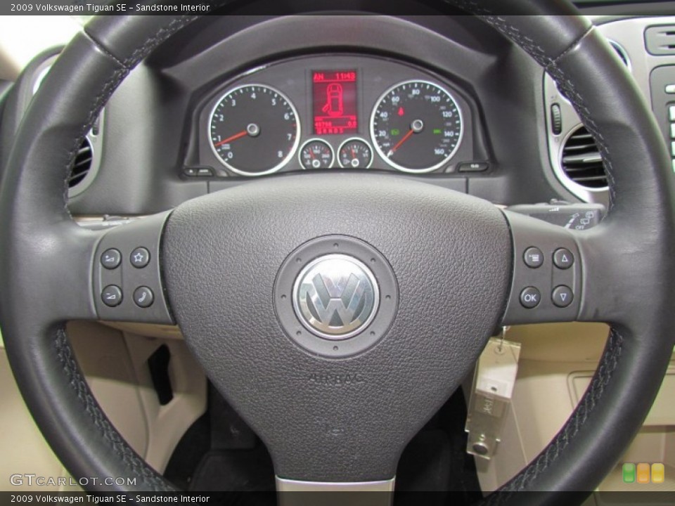 Sandstone Interior Steering Wheel for the 2009 Volkswagen Tiguan SE #61051210
