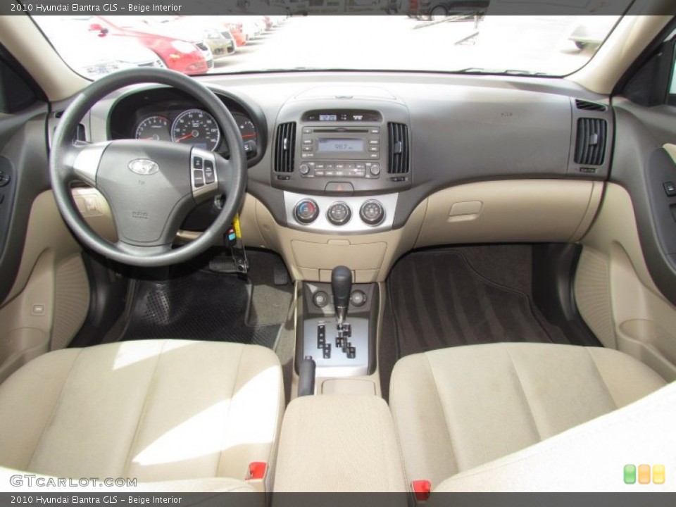 Beige Interior Dashboard for the 2010 Hyundai Elantra GLS #61051399