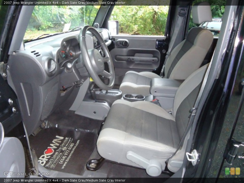 Dark Slate Gray/Medium Slate Gray Interior Photo for the 2007 Jeep Wrangler Unlimited X 4x4 #61052500