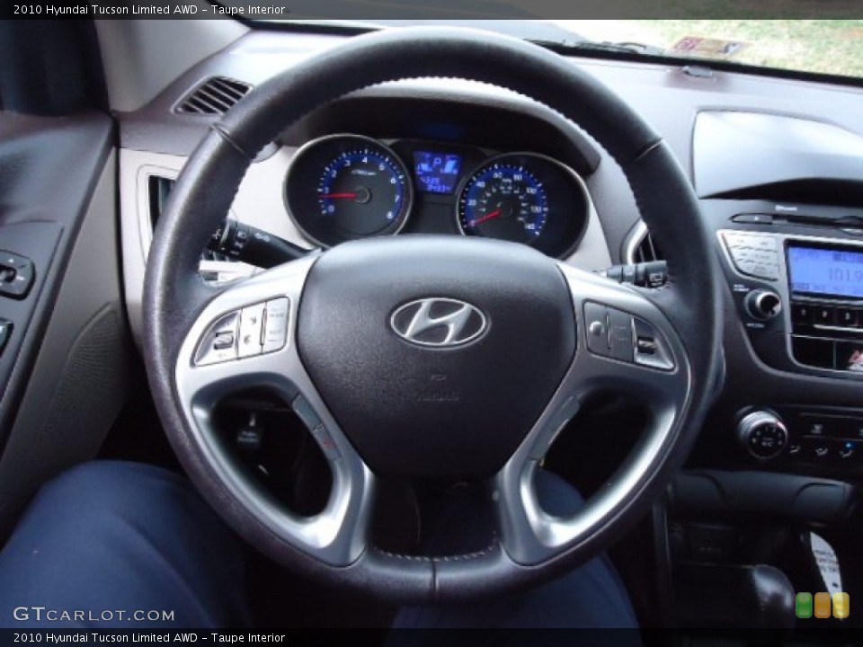 Taupe Interior Steering Wheel for the 2010 Hyundai Tucson Limited AWD #61053850