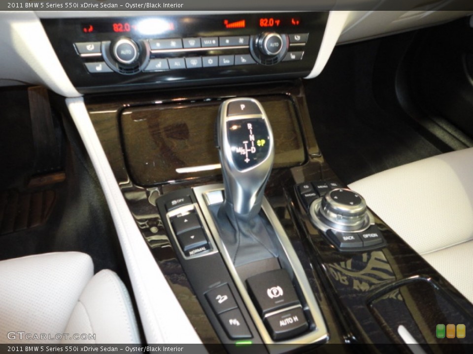 Oyster/Black Interior Transmission for the 2011 BMW 5 Series 550i xDrive Sedan #61057480