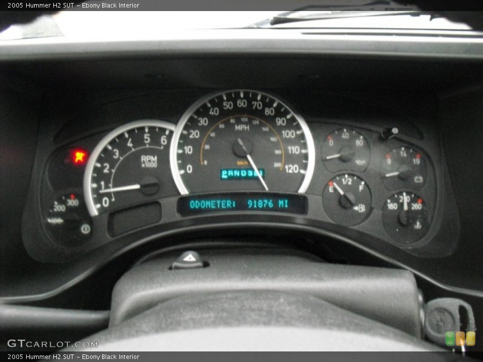 Ebony Black Interior Gauges for the 2005 Hummer H2 SUT #61059790