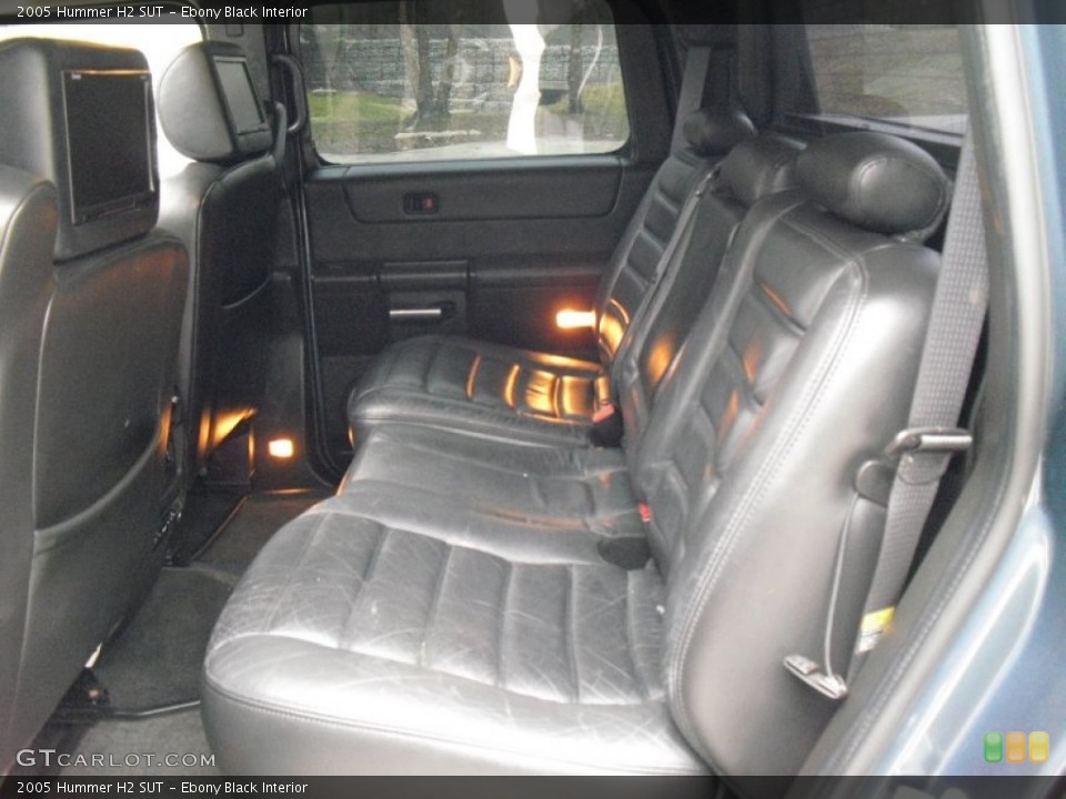Ebony Black Interior Rear Seat for the 2005 Hummer H2 SUT #61059835
