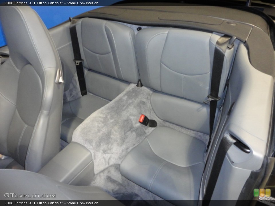 Stone Grey Interior Rear Seat for the 2008 Porsche 911 Turbo Cabriolet #61060084