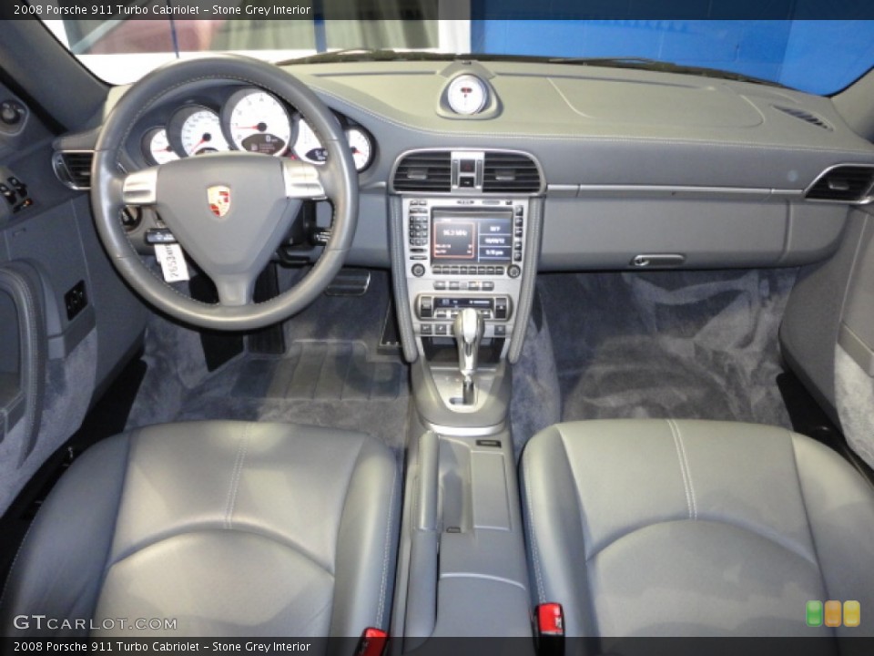 Stone Grey Interior Dashboard for the 2008 Porsche 911 Turbo Cabriolet #61060093