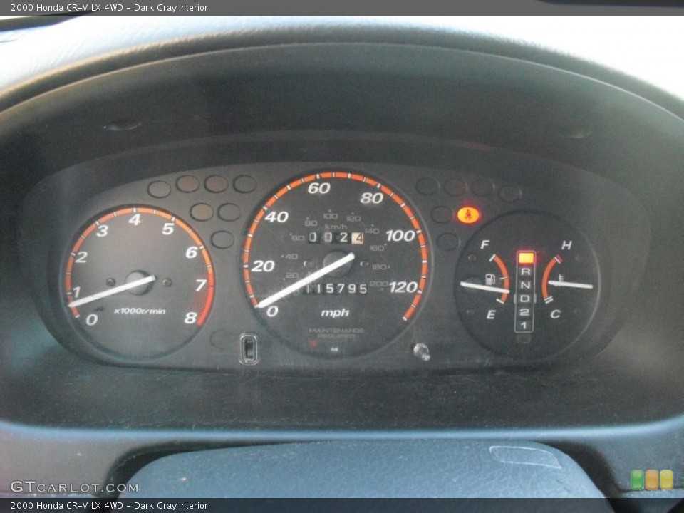Dark Gray Interior Gauges for the 2000 Honda CR-V LX 4WD #61060504