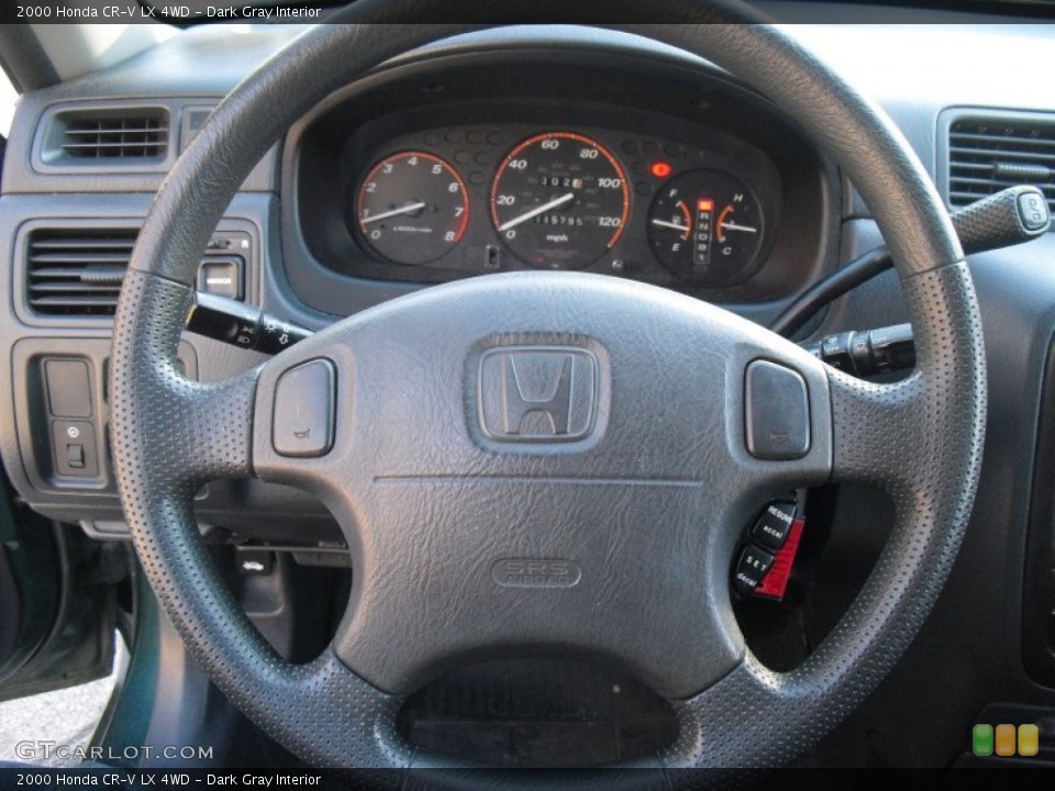 Dark Gray Interior Steering Wheel for the 2000 Honda CR-V LX 4WD #61060513