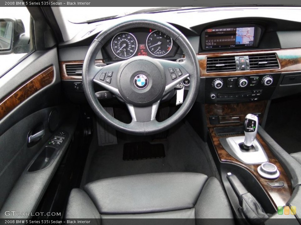 Black Interior Dashboard for the 2008 BMW 5 Series 535i Sedan #61062166
