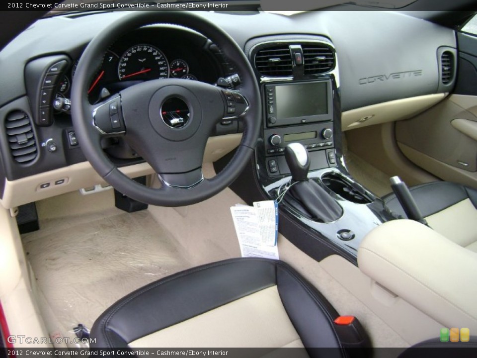 Cashmere/Ebony Interior Dashboard for the 2012 Chevrolet Corvette Grand Sport Convertible #61065133