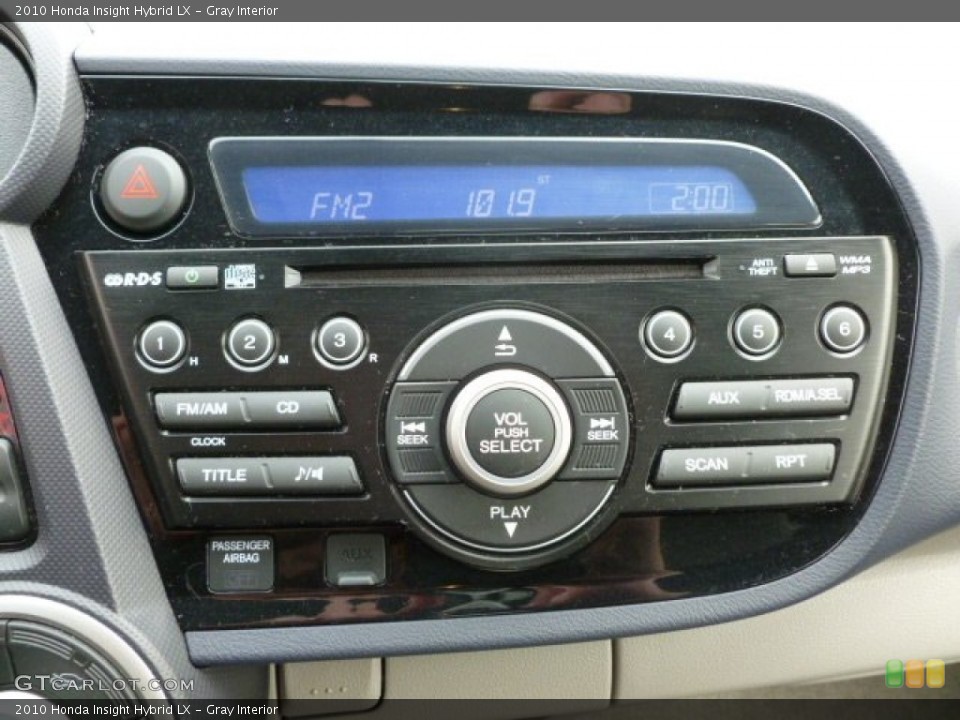 Gray Interior Controls for the 2010 Honda Insight Hybrid LX #61066647