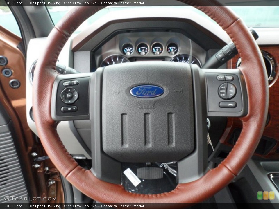 Chaparral Leather Interior Steering Wheel for the 2012 Ford F250 Super Duty King Ranch Crew Cab 4x4 #61066813