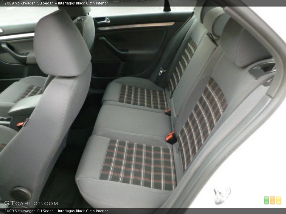 Interlagos Black Cloth Interior Rear Seat for the 2009 Volkswagen GLI Sedan #61067203