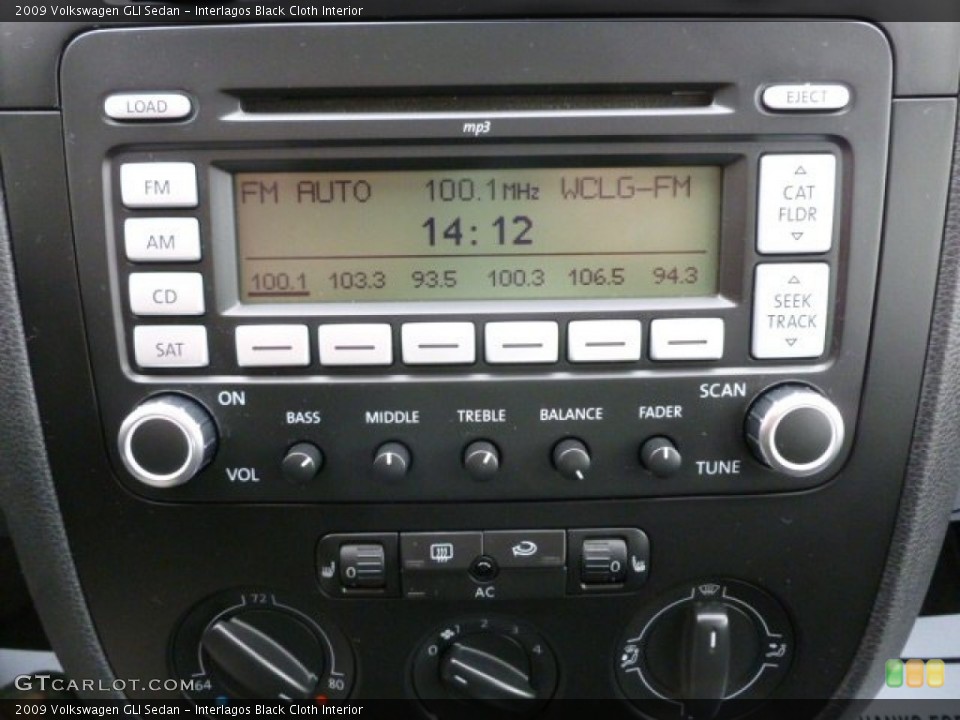 Interlagos Black Cloth Interior Controls for the 2009 Volkswagen GLI Sedan #61067248