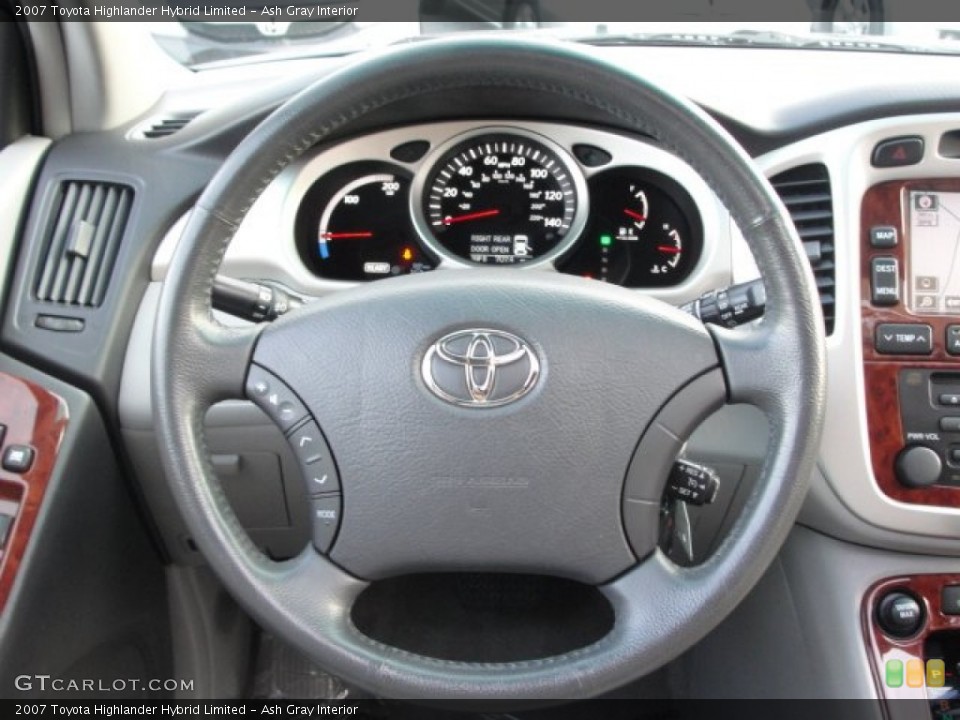 Ash Gray Interior Steering Wheel for the 2007 Toyota Highlander Hybrid Limited #61068329
