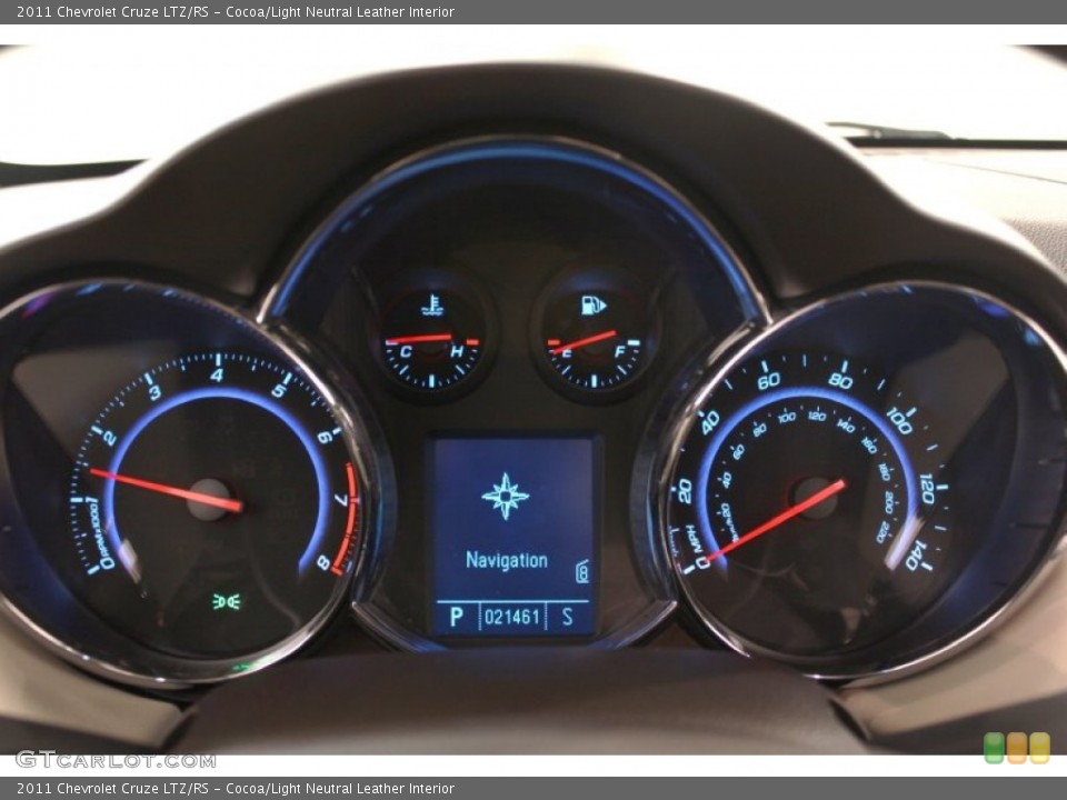 Cocoa/Light Neutral Leather Interior Gauges for the 2011 Chevrolet Cruze LTZ/RS #61069024