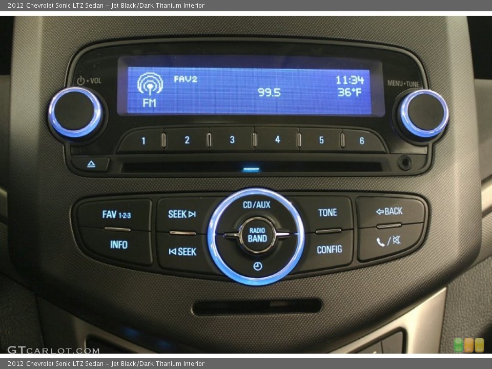 Jet Black/Dark Titanium Interior Audio System for the 2012 Chevrolet Sonic LTZ Sedan #61069192