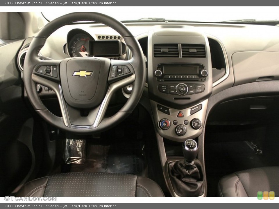 Jet Black/Dark Titanium Interior Dashboard for the 2012 Chevrolet Sonic LTZ Sedan #61069240