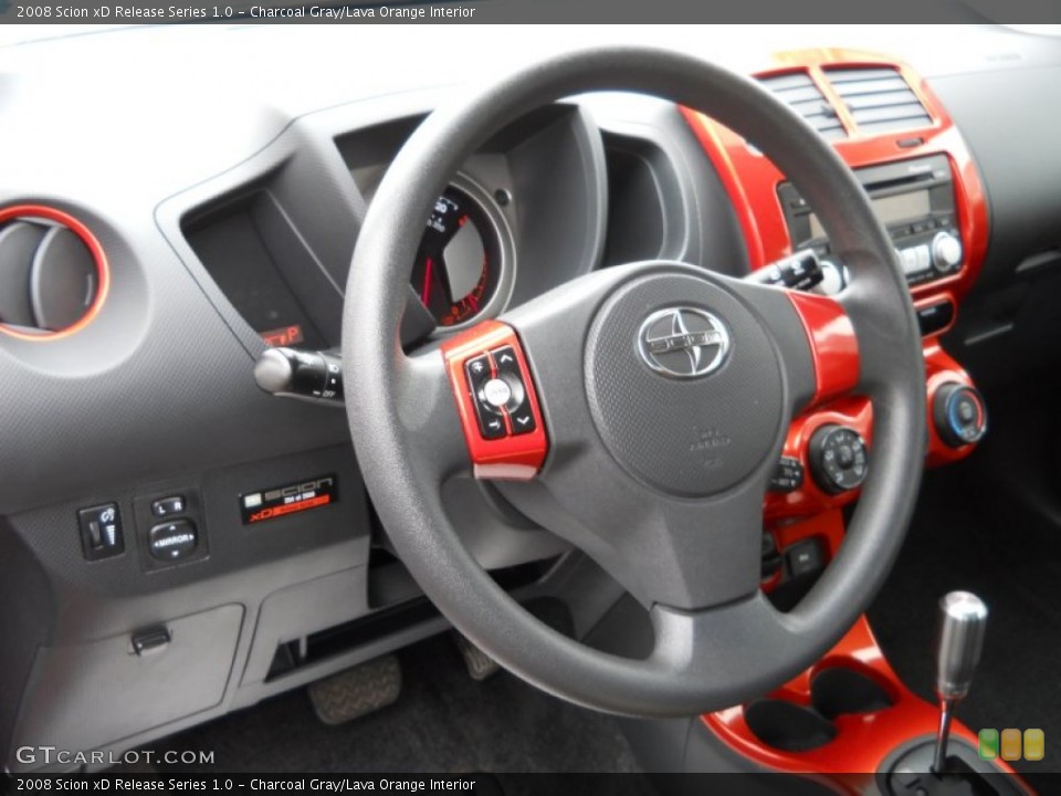 Charcoal Gray/Lava Orange Interior Steering Wheel for the 2008 Scion xD Release Series 1.0 #61069612