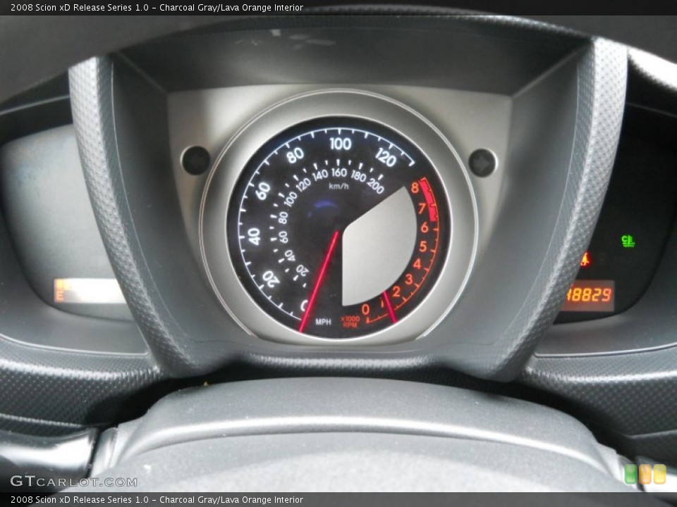 Charcoal Gray/Lava Orange Interior Gauges for the 2008 Scion xD Release Series 1.0 #61069633