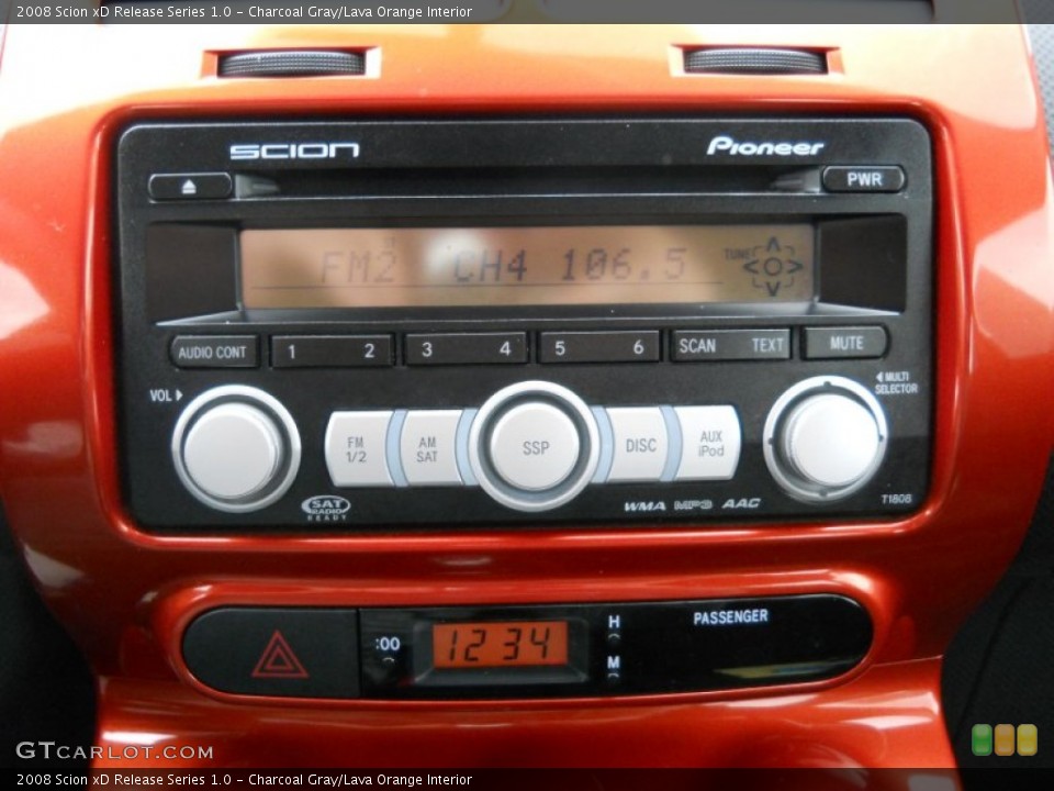 Charcoal Gray/Lava Orange Interior Audio System for the 2008 Scion xD Release Series 1.0 #61069651