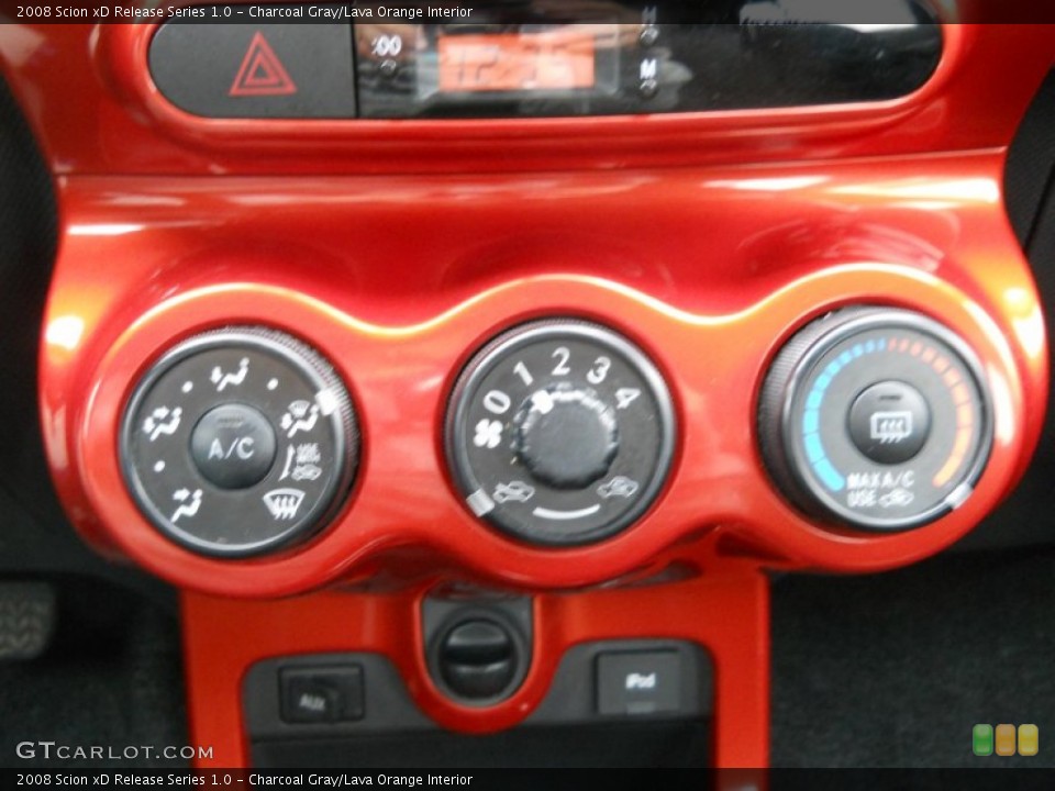 Charcoal Gray/Lava Orange Interior Controls for the 2008 Scion xD Release Series 1.0 #61069654