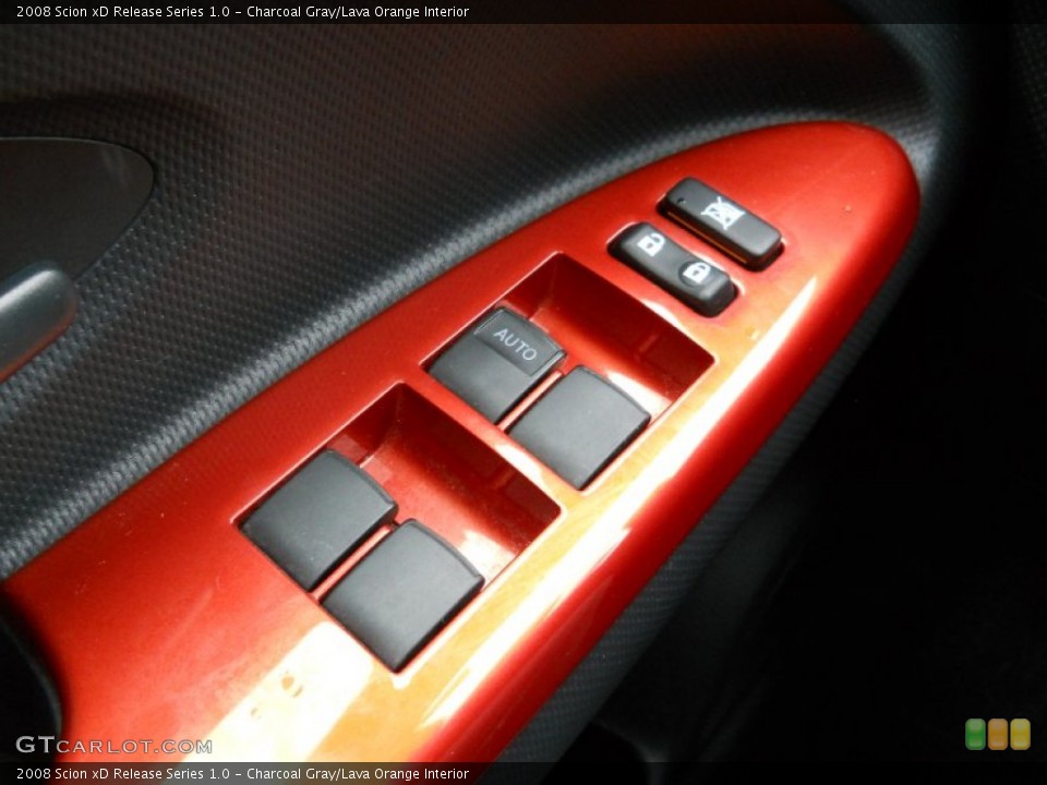 Charcoal Gray/Lava Orange Interior Controls for the 2008 Scion xD Release Series 1.0 #61069672