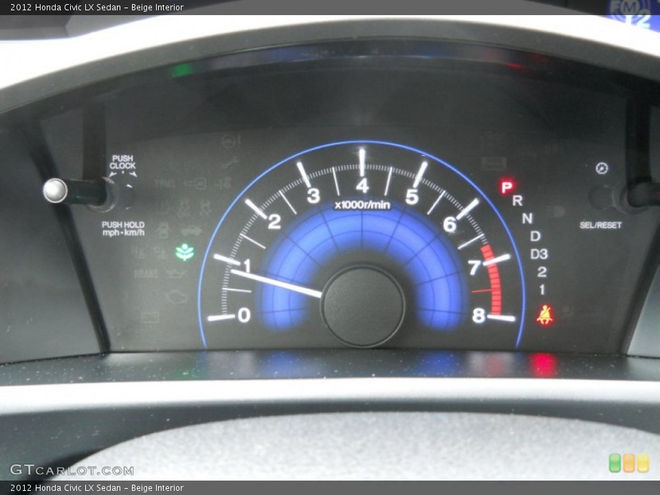 Beige Interior Gauges for the 2012 Honda Civic LX Sedan #61069741