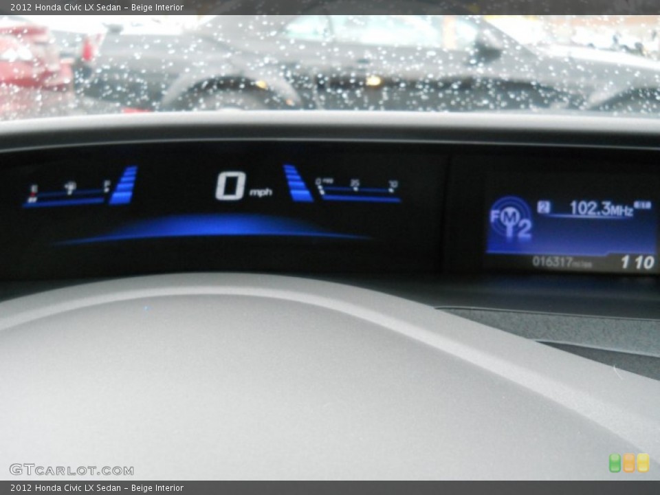 Beige Interior Gauges for the 2012 Honda Civic LX Sedan #61069747
