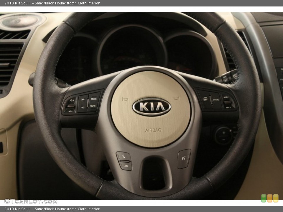 Sand/Black Houndstooth Cloth Interior Steering Wheel for the 2010 Kia Soul ! #61070233