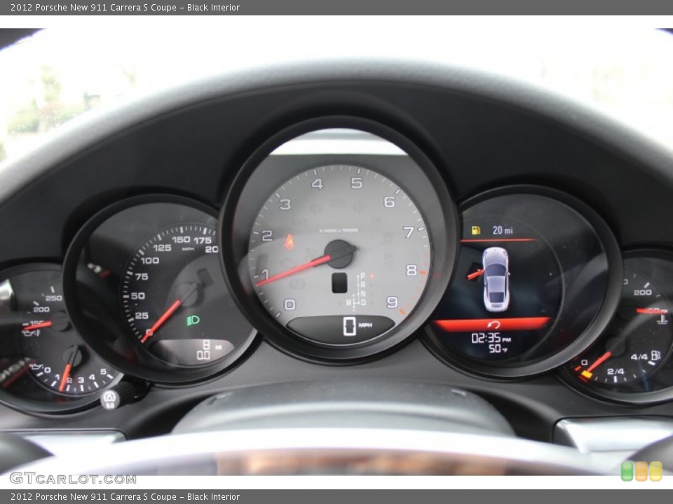 Black Interior Gauges for the 2012 Porsche New 911 Carrera S Coupe #61071679