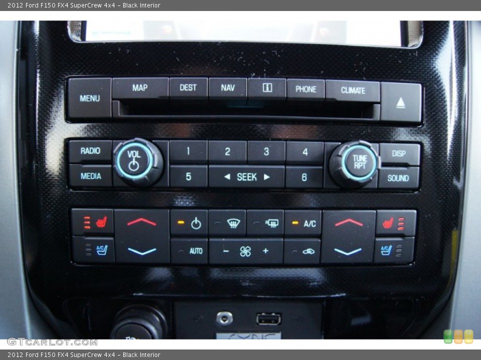 Black Interior Controls for the 2012 Ford F150 FX4 SuperCrew 4x4 #61071700