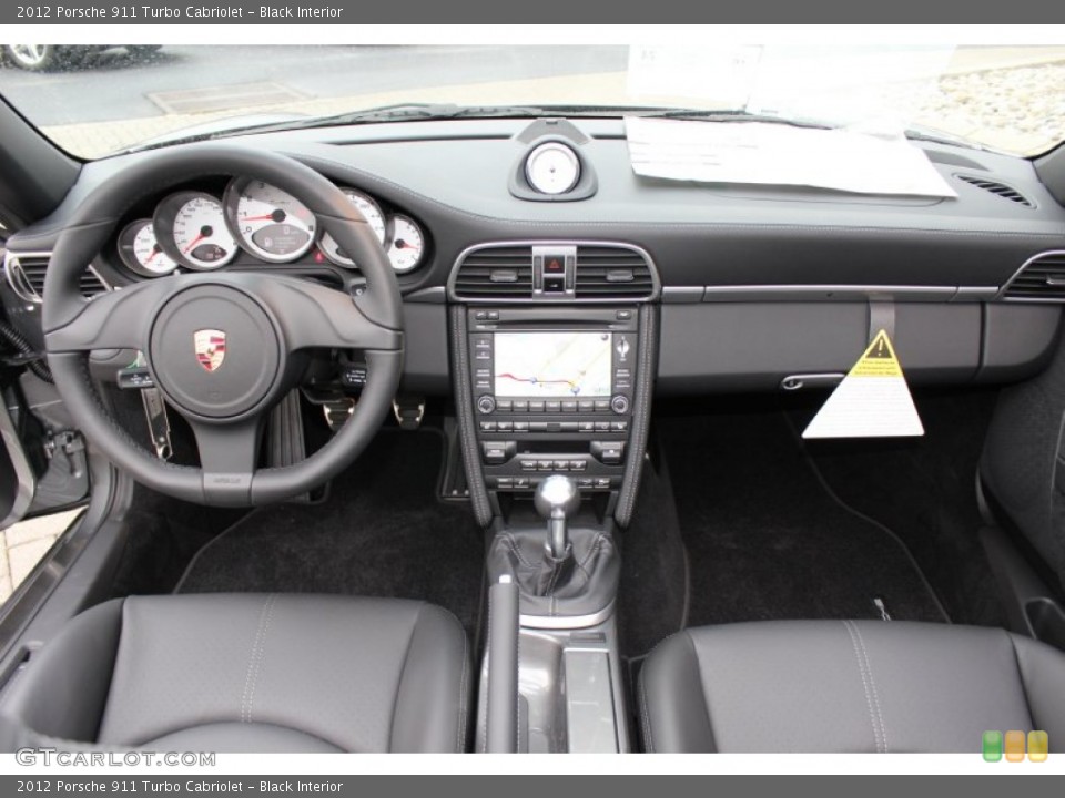Black Interior Dashboard for the 2012 Porsche 911 Turbo Cabriolet #61071886