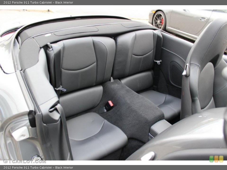 Black Interior Rear Seat for the 2012 Porsche 911 Turbo Cabriolet #61071951