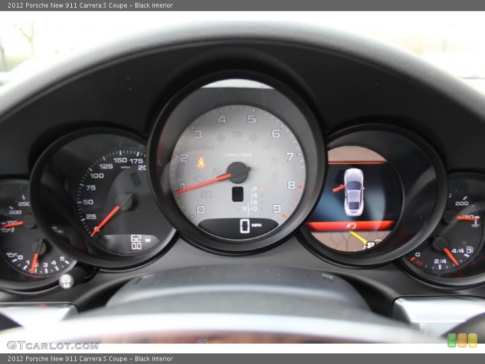 Black Interior Gauges for the 2012 Porsche New 911 Carrera S Coupe #61072111