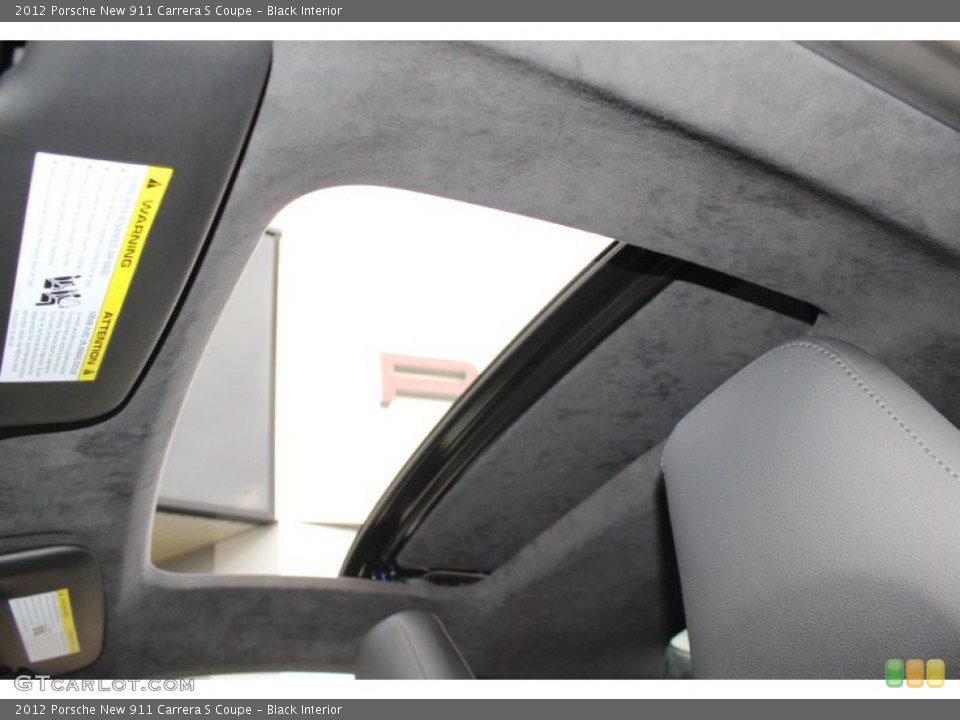 Black Interior Sunroof for the 2012 Porsche New 911 Carrera S Coupe #61072129