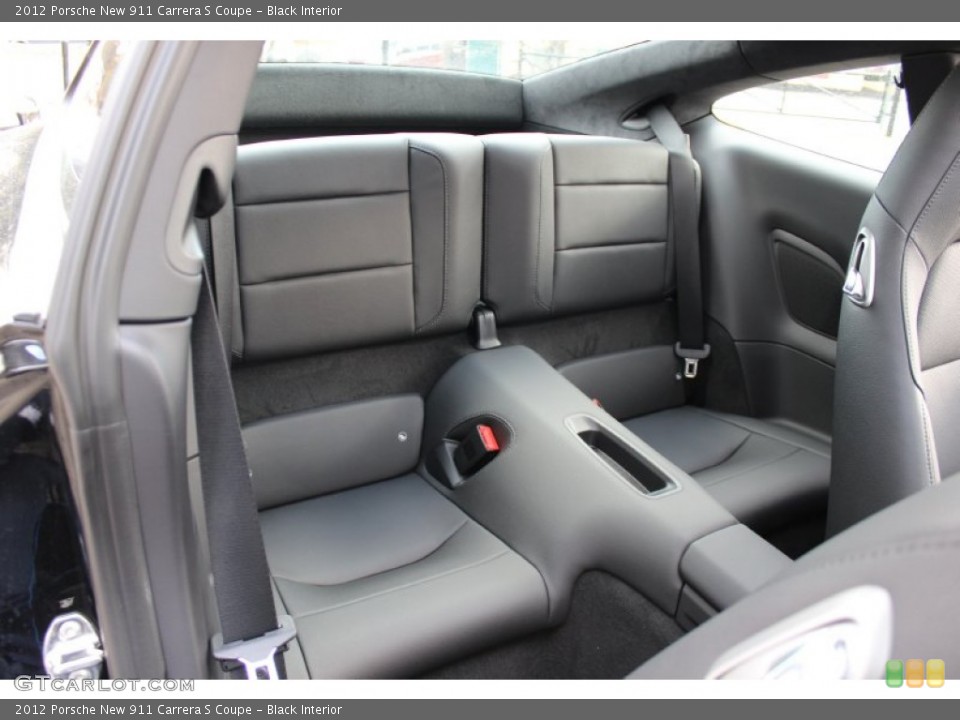 Black Interior Rear Seat for the 2012 Porsche New 911 Carrera S Coupe #61072153