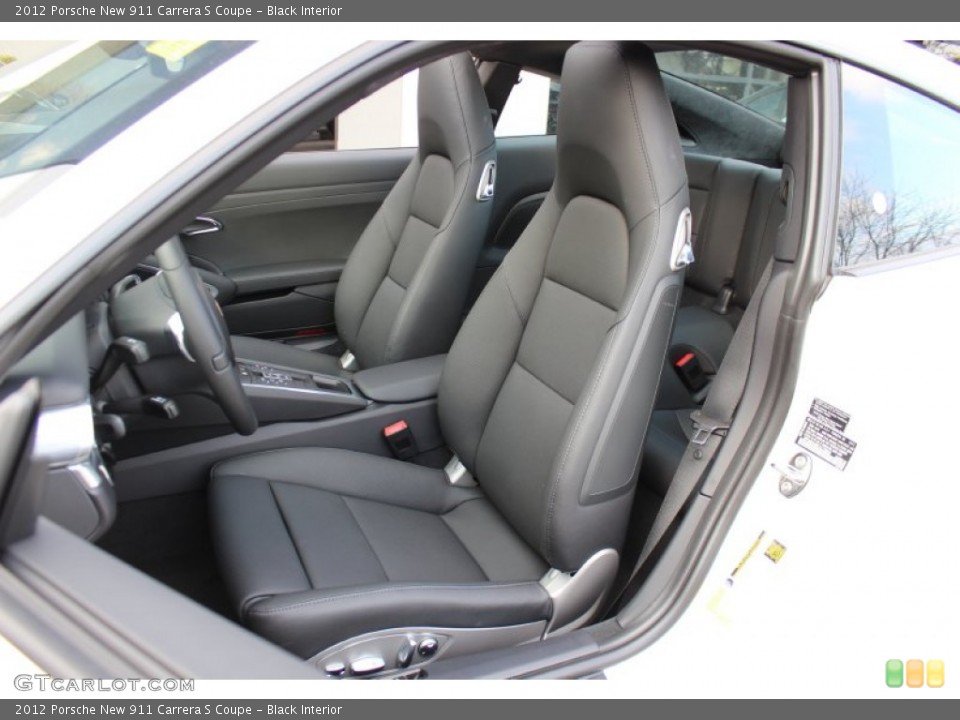 Black Interior Front Seat for the 2012 Porsche New 911 Carrera S Coupe #61072279
