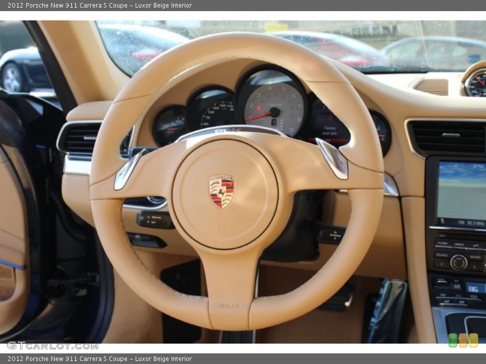 Luxor Beige Interior Steering Wheel for the 2012 Porsche New 911 Carrera S Coupe #61072381
