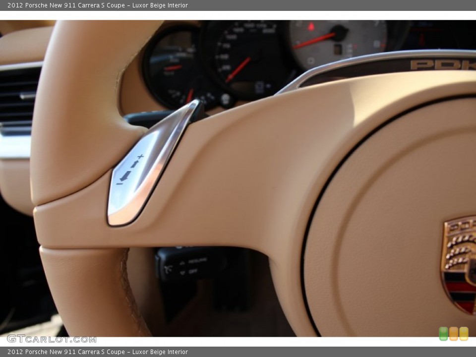 Luxor Beige Interior Controls for the 2012 Porsche New 911 Carrera S Coupe #61072384