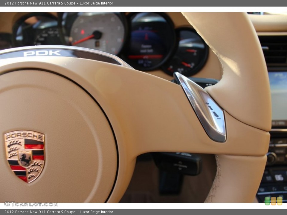 Luxor Beige Interior Controls for the 2012 Porsche New 911 Carrera S Coupe #61072387