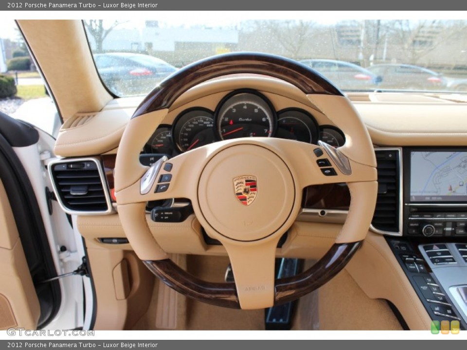 Luxor Beige Interior Steering Wheel for the 2012 Porsche Panamera Turbo #61072573