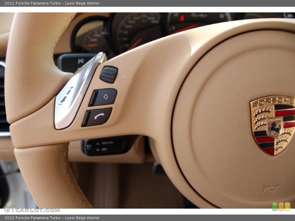 Luxor Beige Interior Controls for the 2012 Porsche Panamera Turbo #61072576