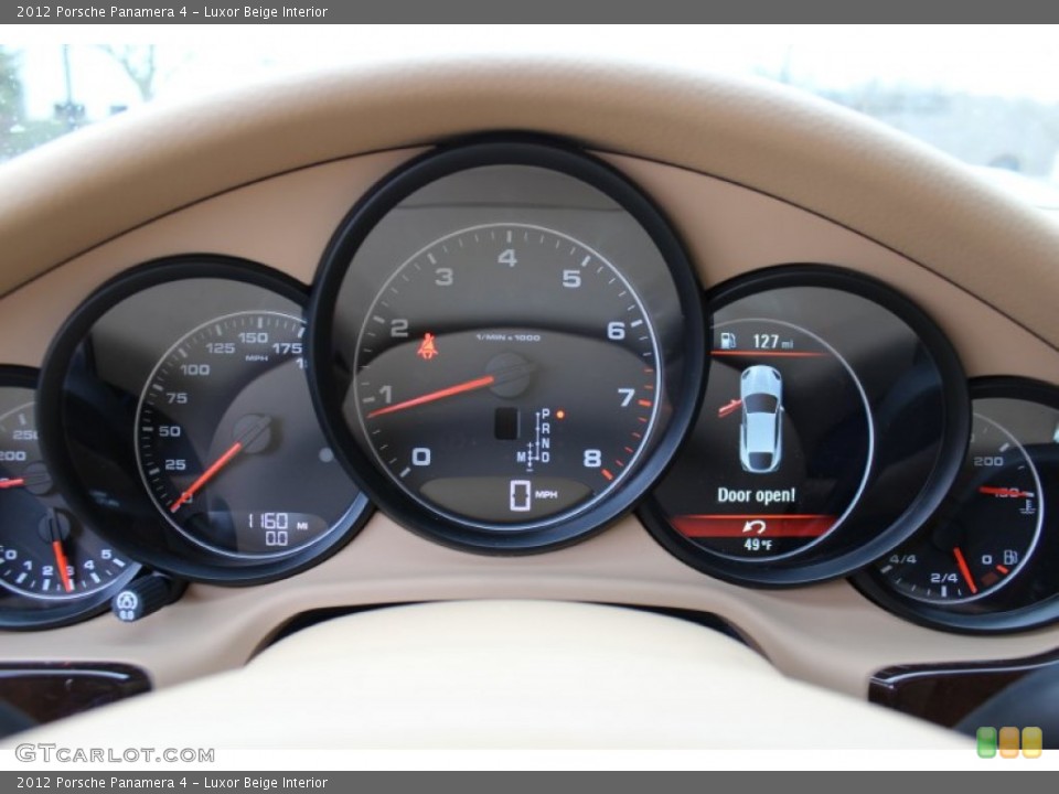 Luxor Beige Interior Gauges for the 2012 Porsche Panamera 4 #61072771
