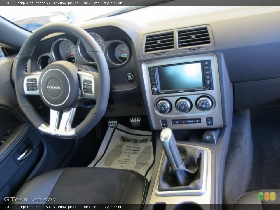 Dark Slate Gray Interior Dashboard for the 2012 Dodge Challenger SRT8 Yellow Jacket #61078579